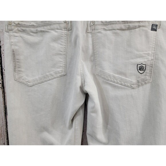 ALK Men's Size 34x32 Rock & Republic Gray Straight Leg Denim Blue Jeans Pants - Picture 10 of 16